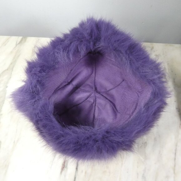 Elegant! Fabulous Fashionable Faux Fur Dark Purple Hat